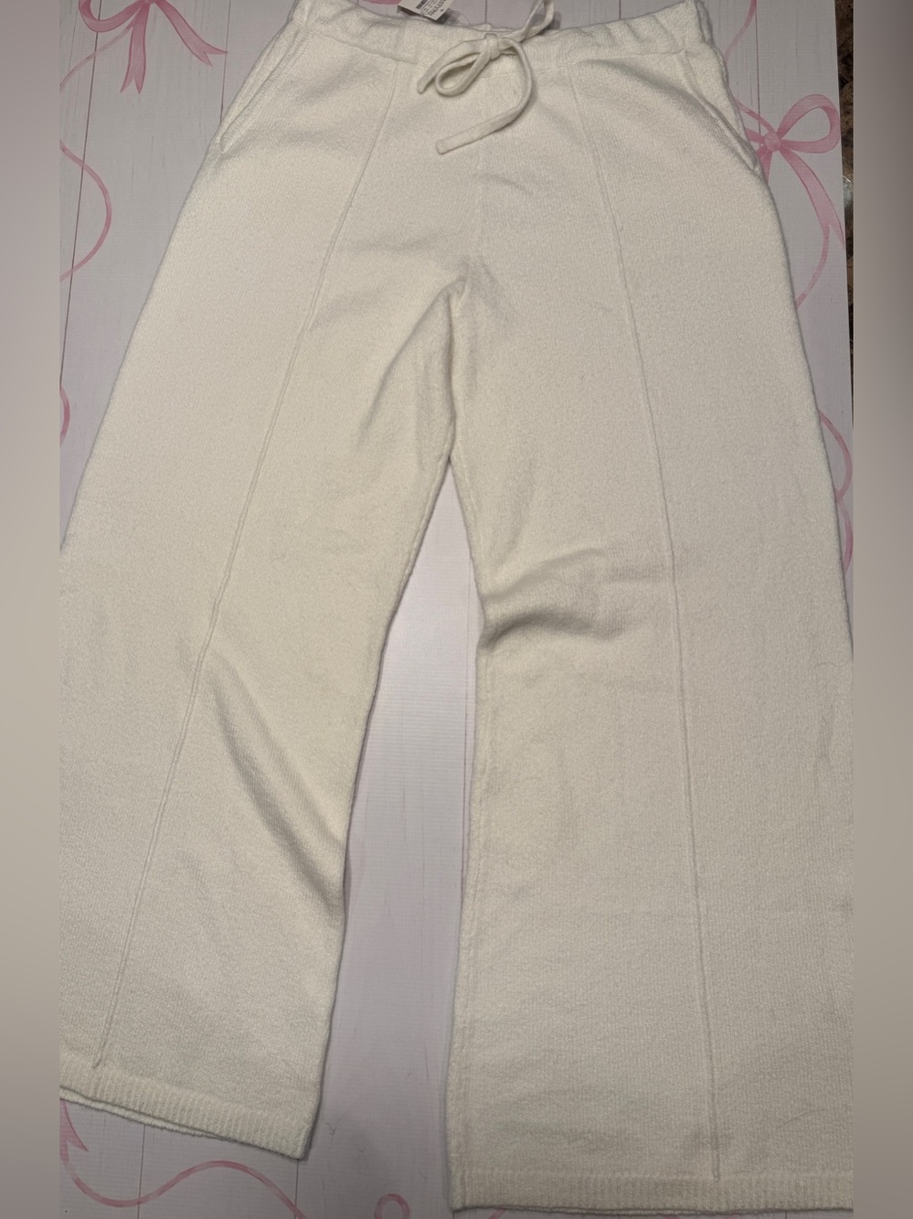 NWT Haven well within Organic Cotton Pintuck Wide Leg Pants Size Large